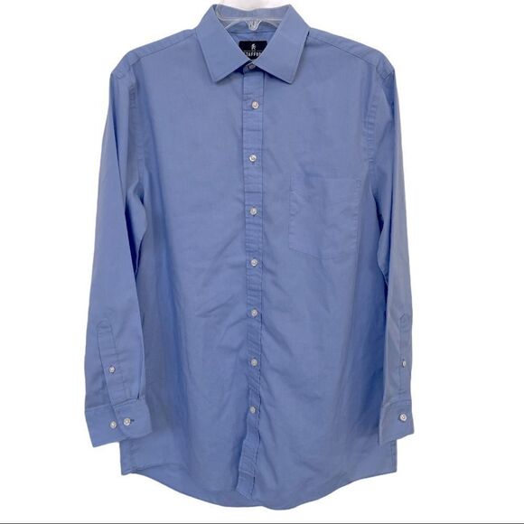 𝅺❤️ STAFFORD Blue Button down Dress Shirt Size 16 ❤️ - Picture 1 of 8